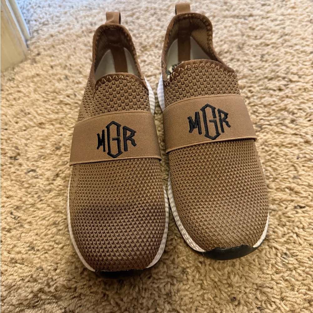 Brown Slip-On Athletic Shoes